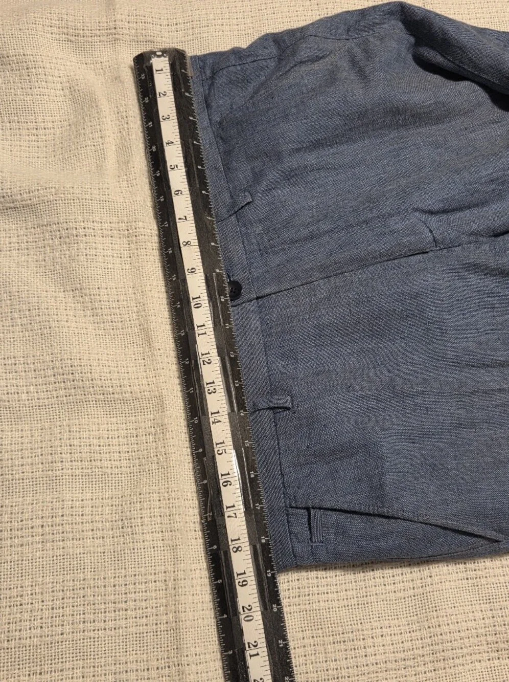 Banana Republic Men's Pants 36x30 Blue Linen Cotton Aiden Fit